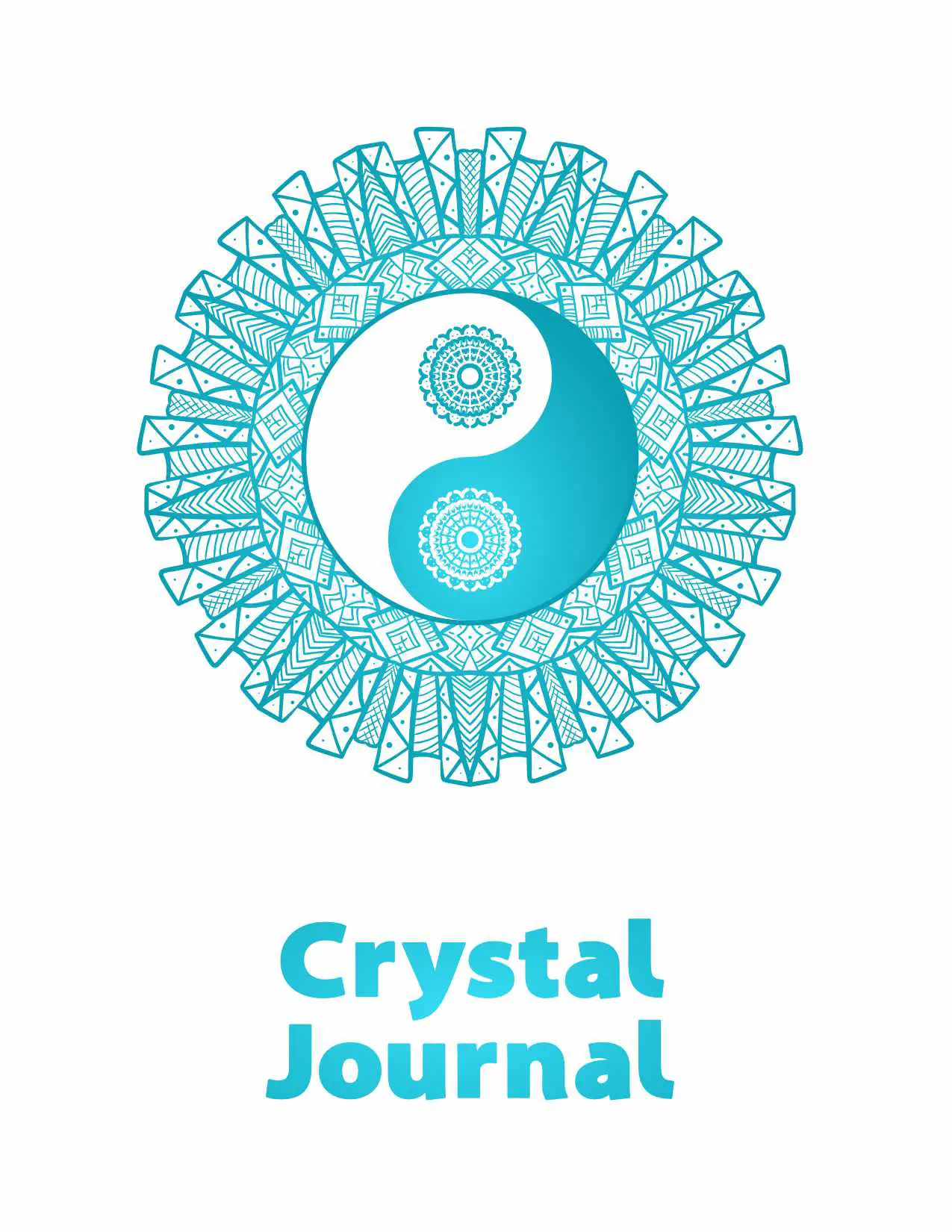 Yin-Yang Crystal Journal Cover Printable PDF