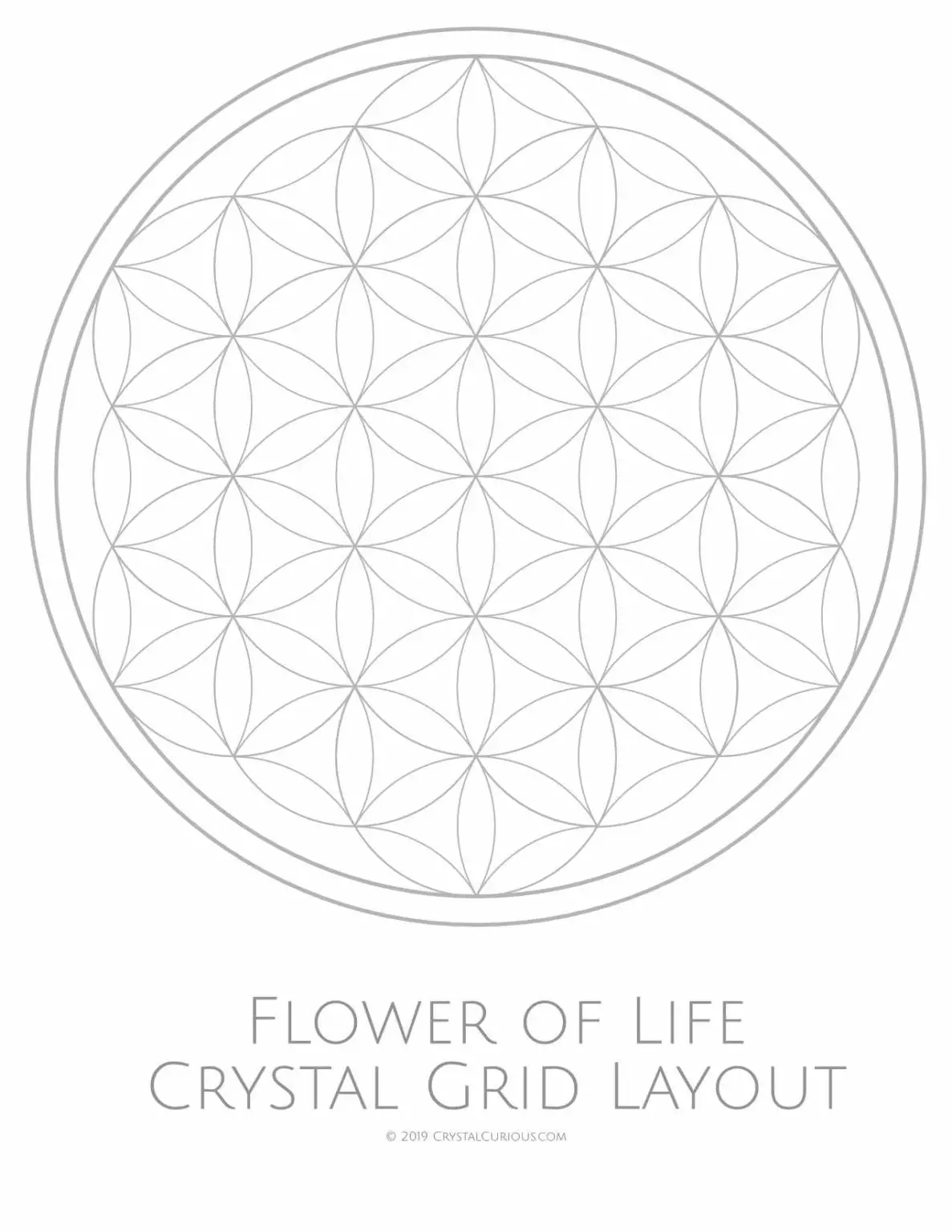 Flower of Life Crystal Grid Layout Printable PDF Crystal Curious